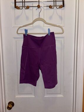 girlfriend collective Purple High-Rise Bike Shorts